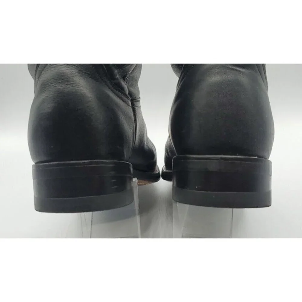 ACME Roper Women's Black Leather Slouch Boots Style 08050L Size 6.5